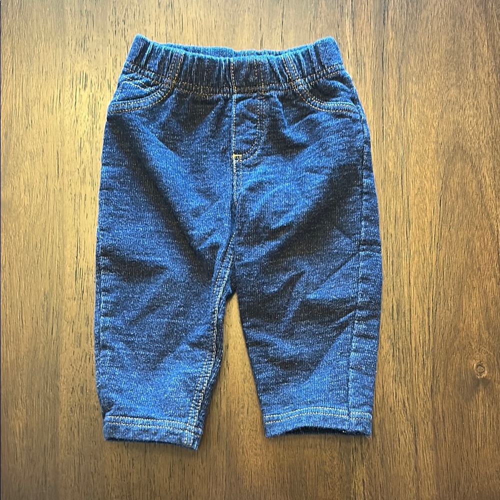 Carter's Blue Denim Jeans with Elastic Waistband